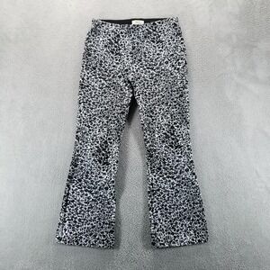Maeve Pants Womens XS Black White Floral The Margot Bootcut Ankle Knit Stretch